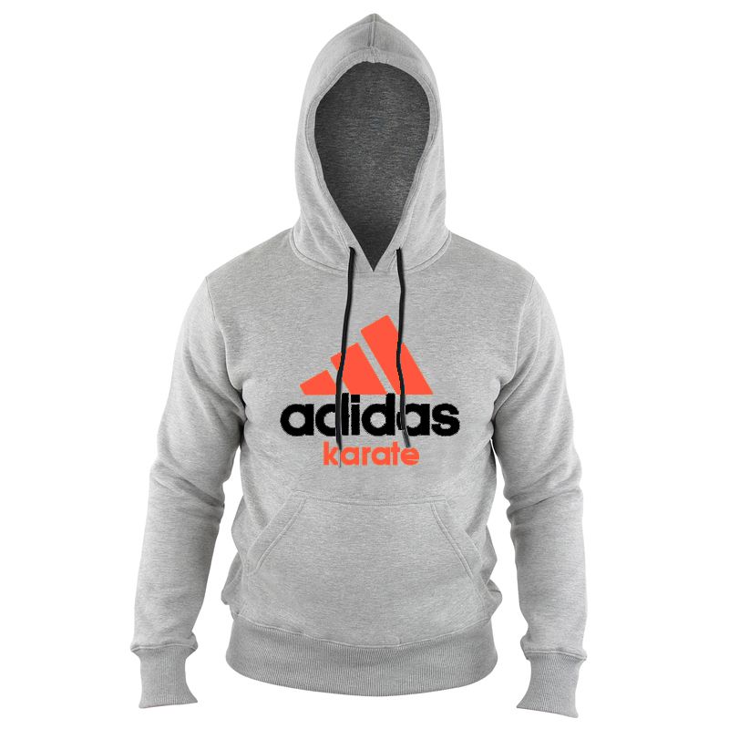 adidas Community Hoodie Grijs Oranje Karate Vechtsportonline