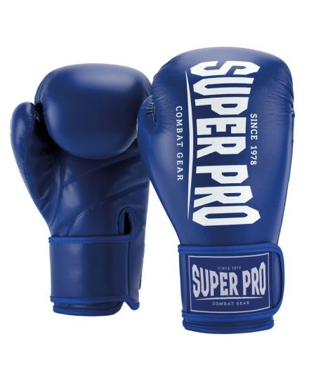 Super Pro Combat Gear Champ (kick)bokshandschoenen Blauw/Wit