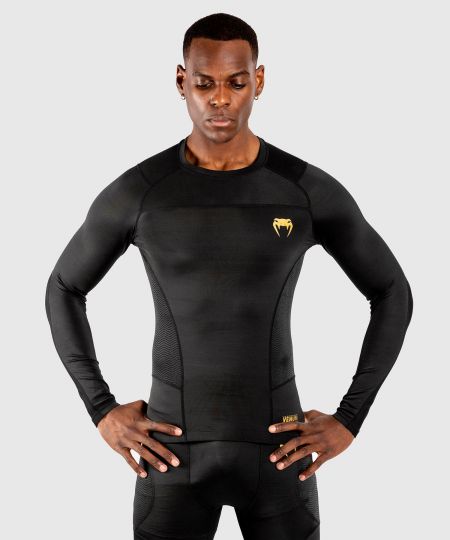 Venum  G-Fit Rashguard - Long Sleeves - Zwart/Goud