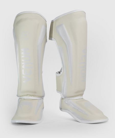 Venum  Elite Standup Kickboks Scheenbeschermers  - Wit/Wit