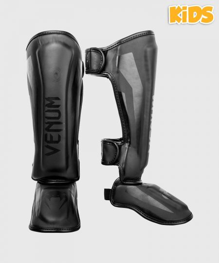 Venum  Elite Kickboks Scheenbeschermers Kids - Exclusive - Zwart/Zwart