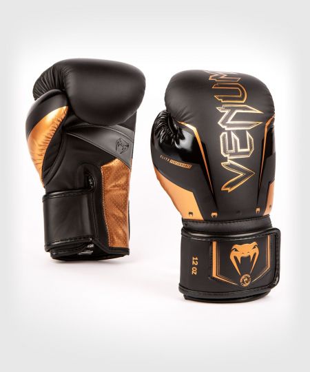Venum  Elite Evo Bokshandschoenen - Zwart/Bronze