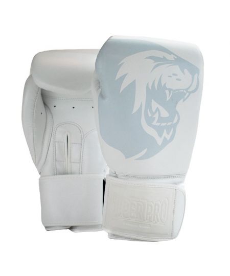 Super Pro Combat Gear Legend Lederen (kick)bokshandschoenen Wit