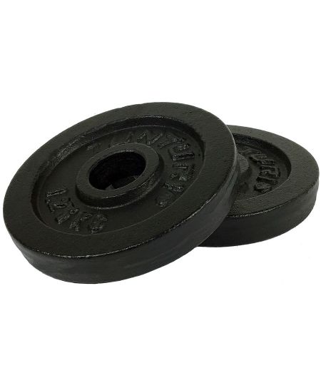 Tunturi Halterschijven - Halter gewichten -  2 x 1,25 kg - п 30 mm - Gietijzer