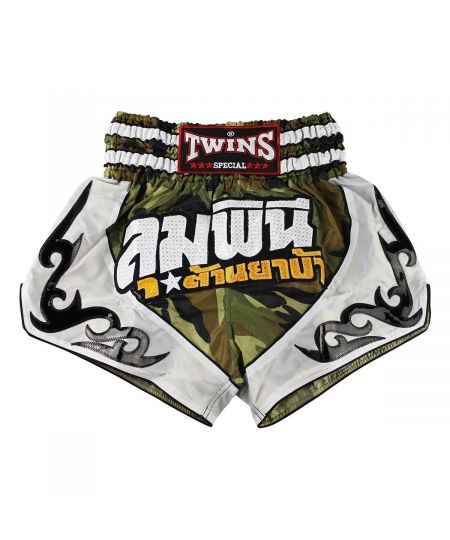 Twins Special Kickboksbroekje TTBL 78 Fancy - Forest Camo/Wit