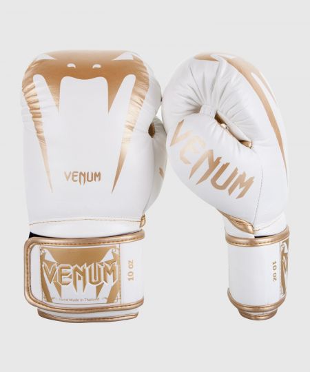 Venum  Giant 3.0 Bokshandschoenen - Nappa Leer - Wit/Goud