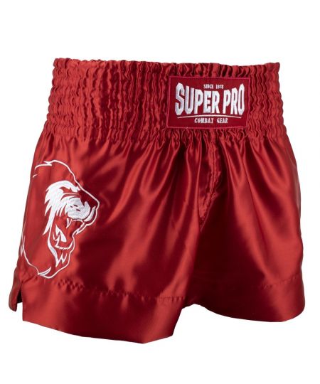 Super Pro Kickboksbroekje Hero - Rood/Wit