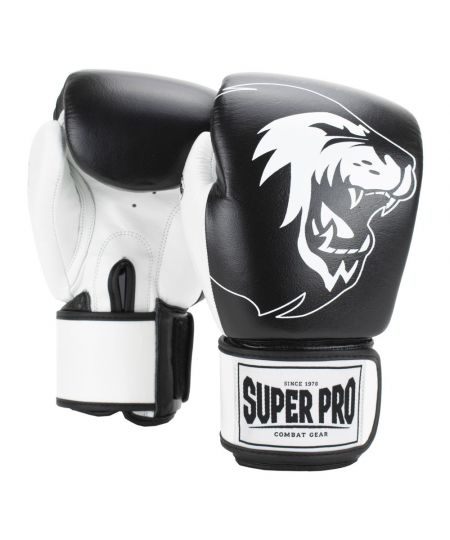 Super Pro Combat Gear Undisputed Bokszakhandschoenen Leder Zwart/Wit