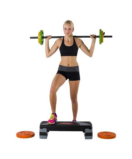 Tunturi Aerobic Step Compact - Fitness step verstelbaar - Aerobics stepper - Zwart