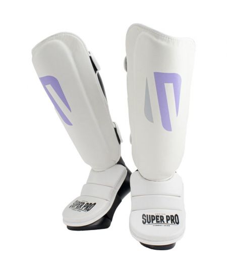 Super Pro Combat Gear Scheenbeschermers No Mercy Wit/Paars/Zilver