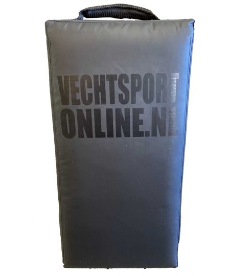 Vechtsportonline Trapkussen 60 x 30 x 15cm - Zwart met Zwart logo
