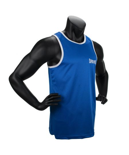 Super Pro Boxing Tank Top - Blauw/Wit