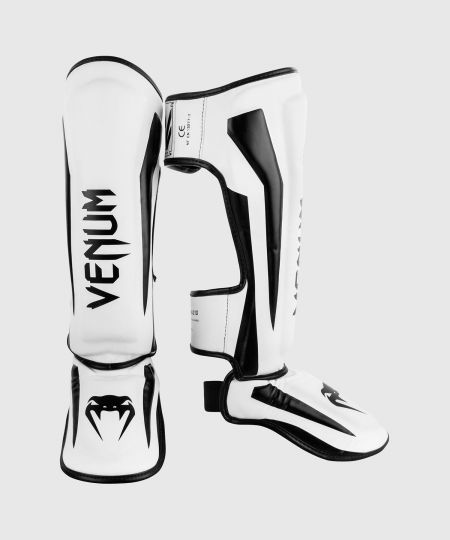 Venum  Elite Standup Kickboks Scheenbeschermers  - Wit/Zwart