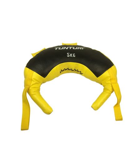 Tunturi Bulgarian bag gewicht 5kg - Fitness sandbag voor krachttraining - Powerbag Geel