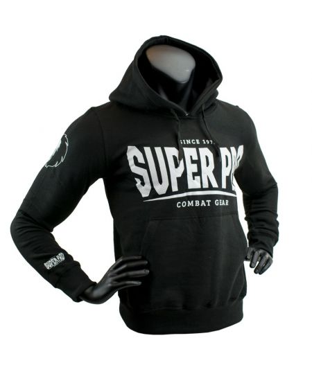 Super Pro Hoody met logo - Zwart/Wit