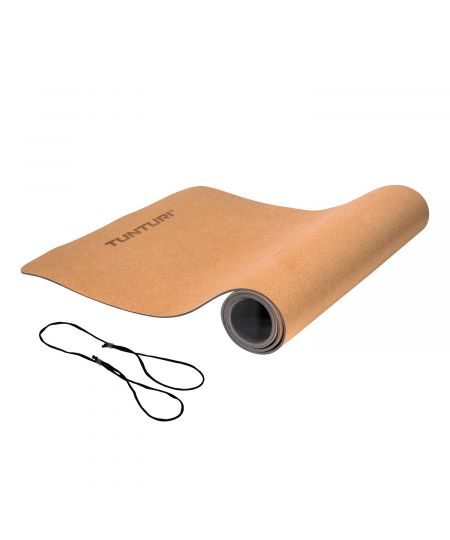 Tunturi Yoga Mat - Yoga Mat Kurk - TPE - 183cm - Anti-Slip