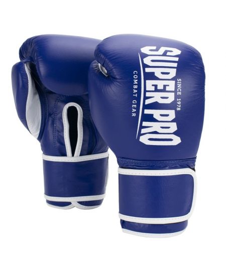 Super Pro (Kick)bokshandschoenen Winner - Blauw/Wit