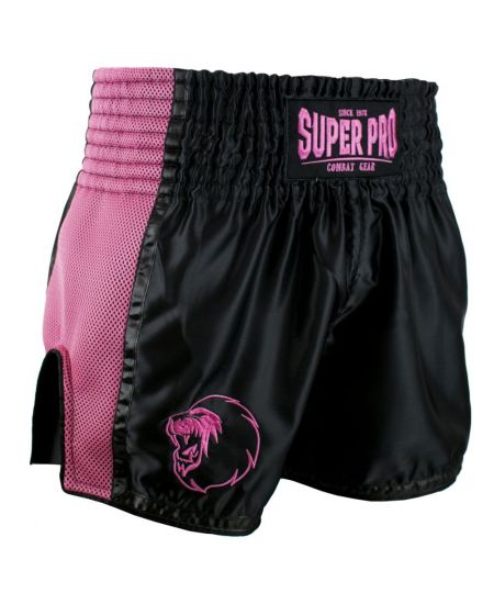 Super Pro Kickboks Broekje Brave - Zwart/Roze