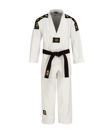Matsuru Taekwondo pak Geborduurd 01232 - V-Hals Wit 