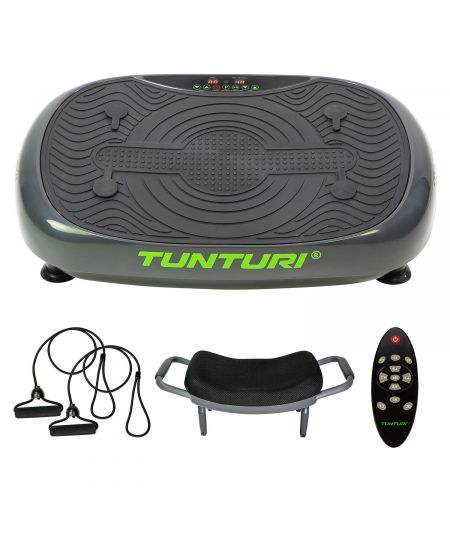 Tunturi Cardio Fit V10 Trilplaat fitness met stoel - Vibration plate met 30 snelheden en 3 programma's - Oscillatie