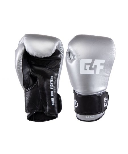 G4F (Kick)Bokshandschoenen Thai Pro (leer) - Zilver