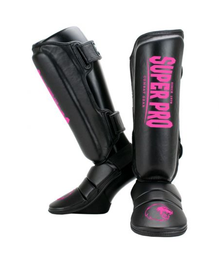 Super Pro Scheenbeschermers Protector - Zwart/Roze