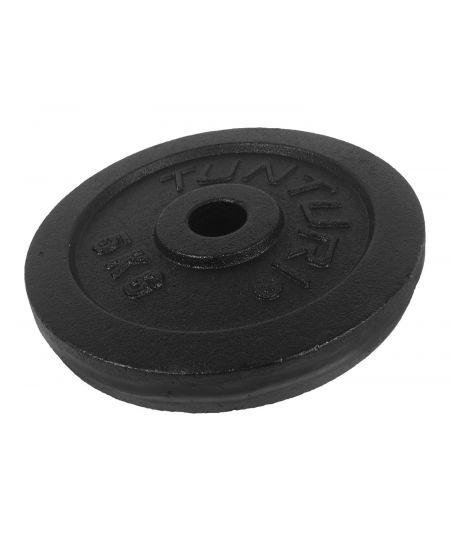 Tunturi Halterschijf - Halter gewichten - 1 x 5 kg - п 30 mm - Gietijzer