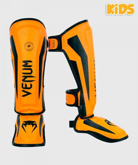 Venum  Elite Kickboks Scheenbeschermers Kids - Exclusive - Neon Oranje