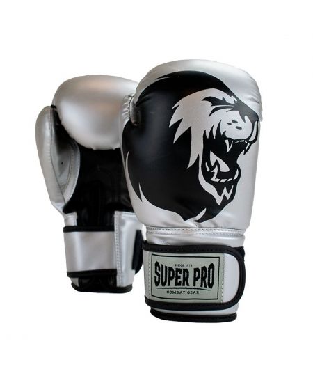 Super Pro Combat Gear Talent (kick)bokshandschoenen Zilver/Zwart
