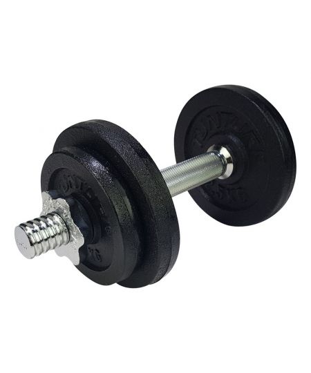 Tunturi Dumbbellset - Halterset - Totaal 10 kg - 1 stang - Zwart