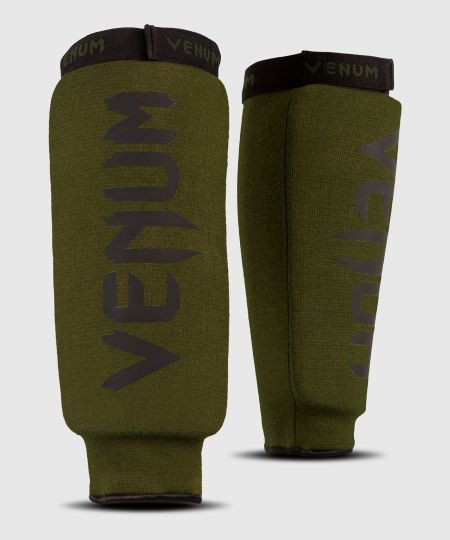 Venum  Kontact Kickboks Scheenbeschermers - without foot - Kaki/Zwart