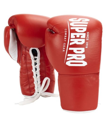 Super Pro (Kick)bokshandschoenen Winner (veters) - Rood/Wit