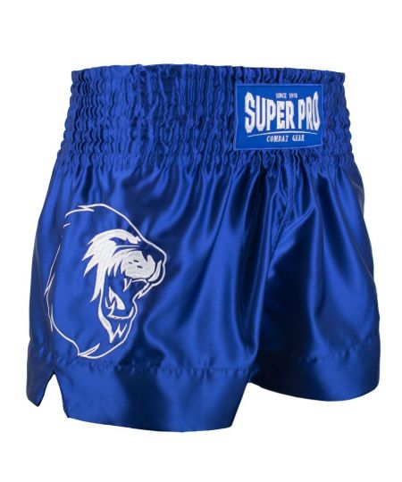 Super Pro Kickboksbroekje Hero - Blauw/Wit