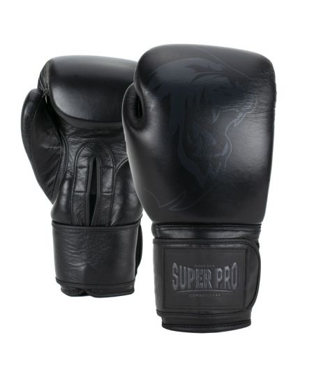 Super Pro Combat Gear Legend Lederen Bokshandschoenen - Zwart