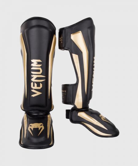 Venum  Elite Kickboks Scheenbeschermers - Zwart/Goud