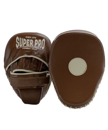 Super Pro Handpads Gebogen Hook & Jab Pad - Bruin/Wit