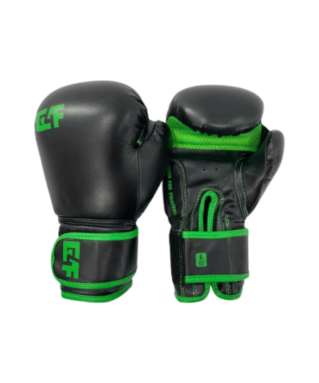 G4F (Kick)Bokshandschoenen Talent Kids - Zwart/Neon Groen