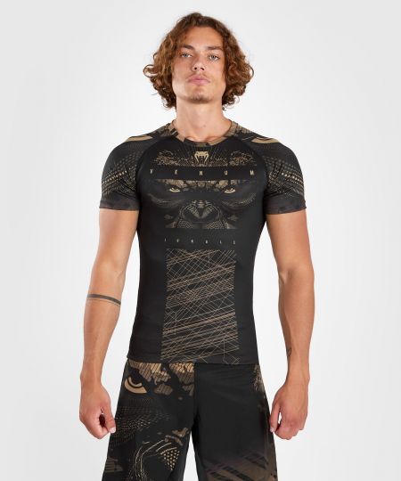 Venum Gorilla Jungle Rashguard Korte Mouwen - Zwart/Zand