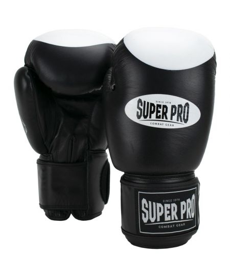 Super Pro Combat Gear Boxer Pro Bokshandschoenen Klittenband Zwart/Wit