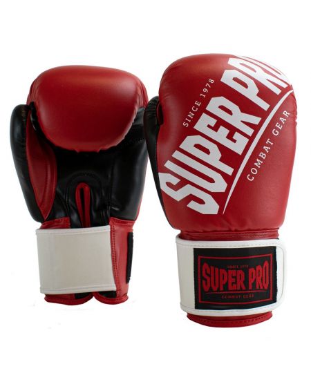 Super Pro Combat Gear (kick)bokshandschoenen Rebel Rood/Zwart/Wit