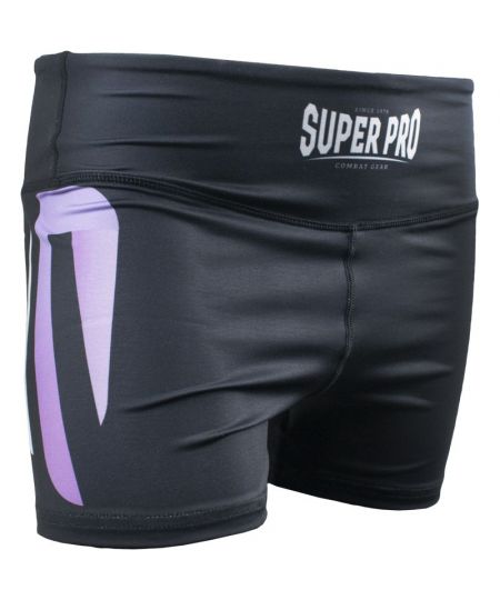Super Pro Combat Gear Short Tight Dames No Mercy Wit/Paars/Zilver