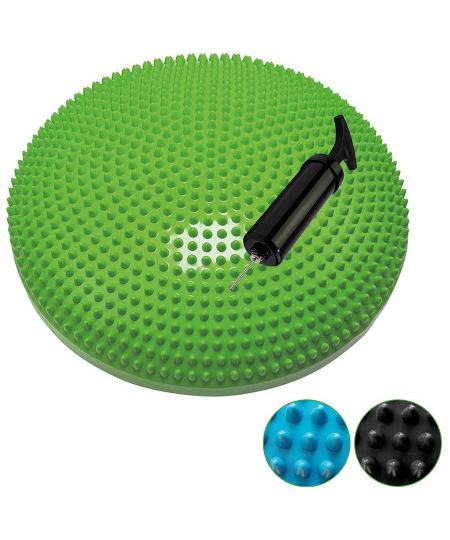 Tunturi Air Stepper Pad - Balanskussen - Wiebelkussen - Groen - 33cm