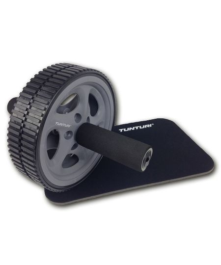 Tunturi Dubbele Ab Roller - Ab Wheel - Buikspiertrainer - Buikspierwiel - Met kniemat