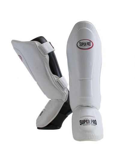 Super Pro Combat Gear Thai-Pro Shin Guard Wit/Zwart