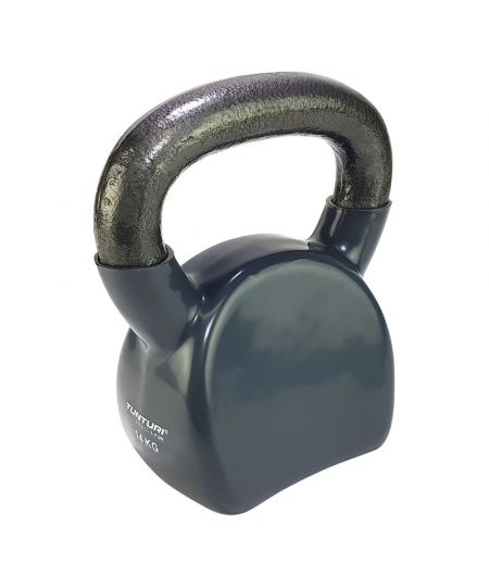 Tunturi Kettlebell - Gewicht 14kg - Grijs - Vinyl