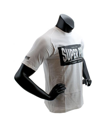 Super Pro T-Shirt S.P. Block-Logo Wit/Zwart