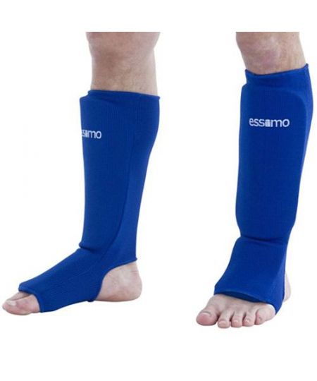 Essimo Scheen/wreef beschermer elastisch katoen blauw