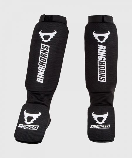 Ringhorns Kontact Kickboks Scheenbeschermers - Zwart