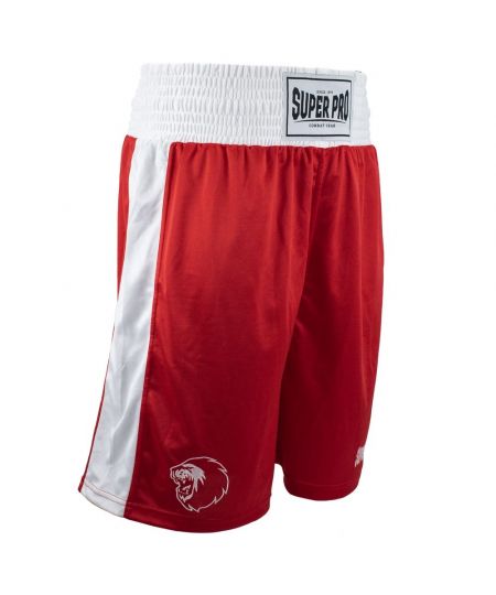 Super Pro Boksbroek Club - Rood/Wit