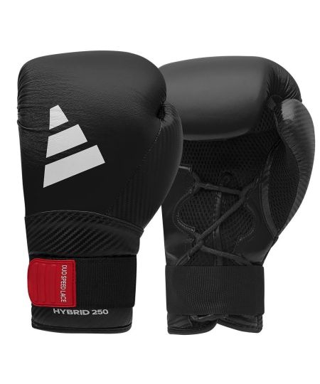 adidas (kick)Bokshandschoenen Hybrid 250 Duo Lace - Zwart